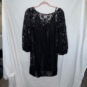 Laundry By Shelli Segal Elegant Black Lace Dress